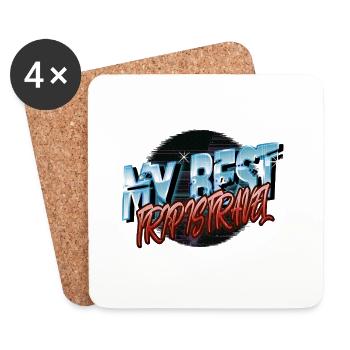 outdoors funny sayings statement camping ideas - Coasters (set of 4) - white - Front