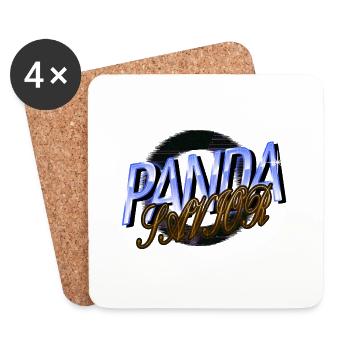 Humor Animal Print Animal Protection Quote Panda - Coasters (set of 4) - white - Front