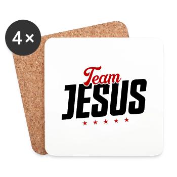 team jesus - Untersetzer (4er-Set) - Weiß - Vorne