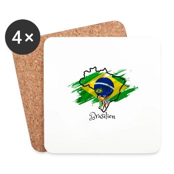 I love Brazil - Coasters (set of 4) - white - Front