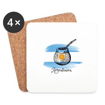 I love Argentina - - Coasters (set of 4) - white - Front