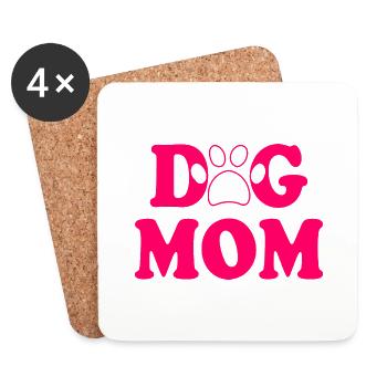 Dog mom - Coasters (set of 4) - white - Front