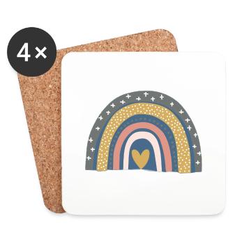 At the heart of the rainbow - Coasters (set of 4) - white - Front
