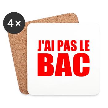 jai pas le bac - Dessous de verre (lot de 4) - blanc - Devant