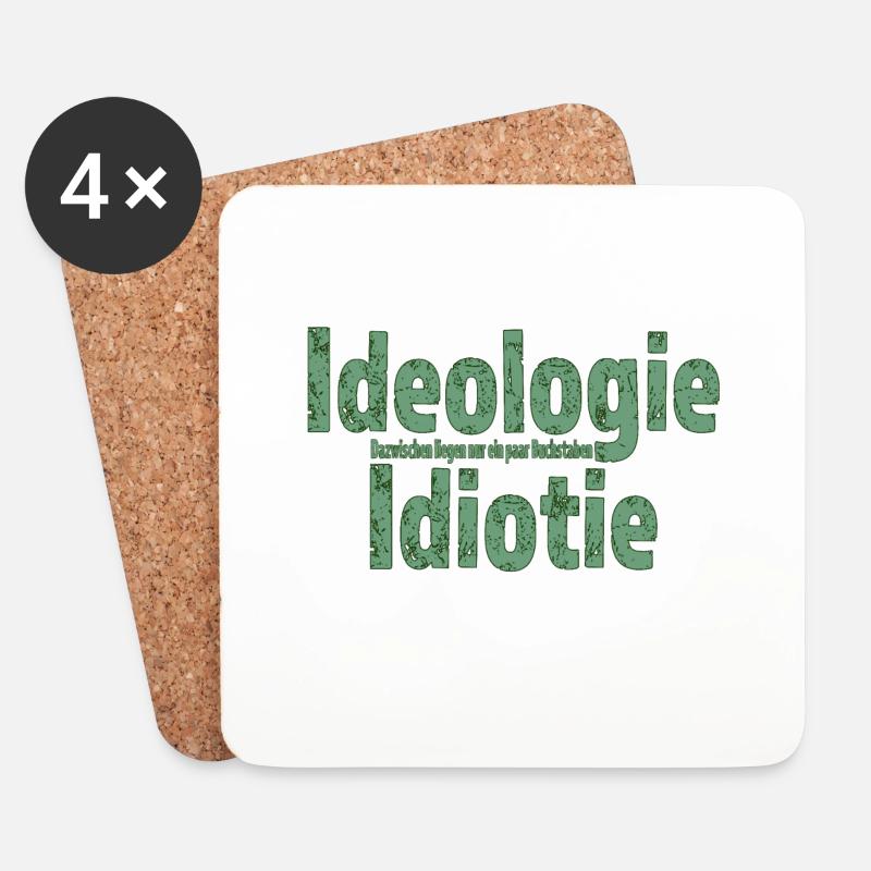 Ideologie - Untersetzer (4er-Set) - Weiß