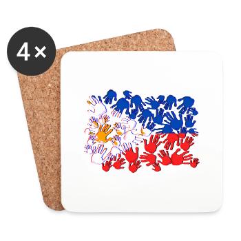 Philippinen Filipino Flagge Stolz I Geschenk - Untersetzer (4er-Set) - Weiß - Vorne