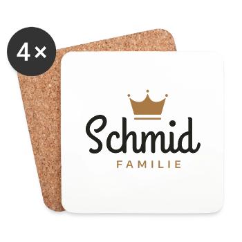 Schmid-Familie - Untersetzer (4er-Set) - Weiß - Vorne