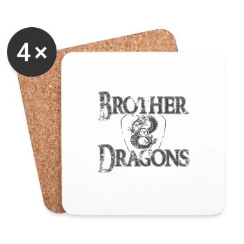 BOD dark grey 23 - Coasters (set of 4) - white - Front