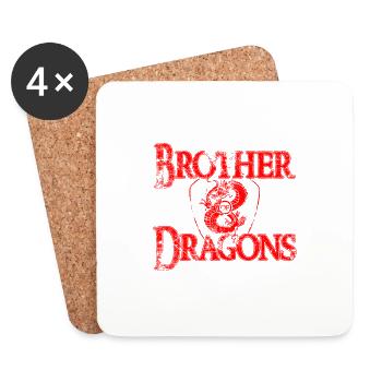 BOD red 23 - Coasters (set of 4) - white - Front
