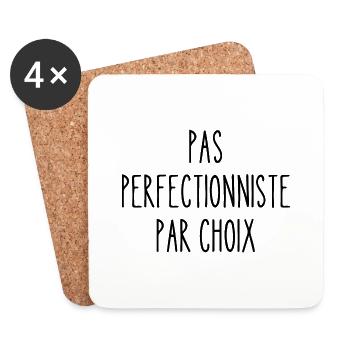 pas perfectionniste par choix - Dessous de verre (lot de 4) - blanc - Devant