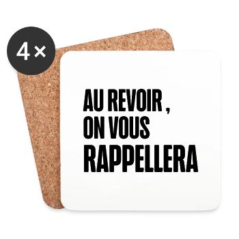 au revoir, on vous rappellera - Dessous de verre (lot de 4) - blanc - Devant