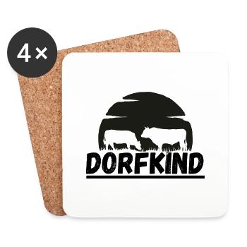 Dorfkind - Untersetzer (4er-Set) - Weiß - Vorne