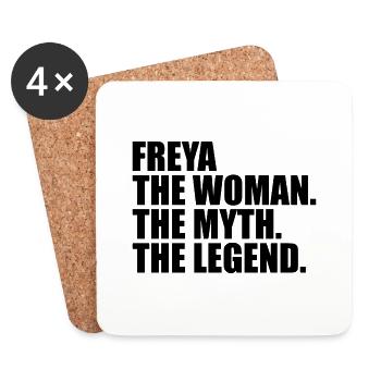 Woman Mythos Legende Name Freya - Untersetzer (4er-Set) - Weiß - Vorne