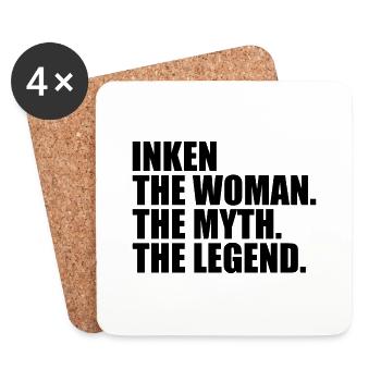 Woman Mythos Legende Name Inken - Untersetzer (4er-Set) - Weiß - Vorne