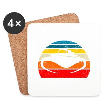 Boat Racing Boat Race Boat Riding Lover - Untersetzer (4er-Set) - Weiß - Vorne