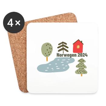 Norway 2024 - Coasters (set of 4) - white - Front