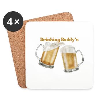 Drinking buddies - Untersetzer (4er-Set) - Weiß - Vorne