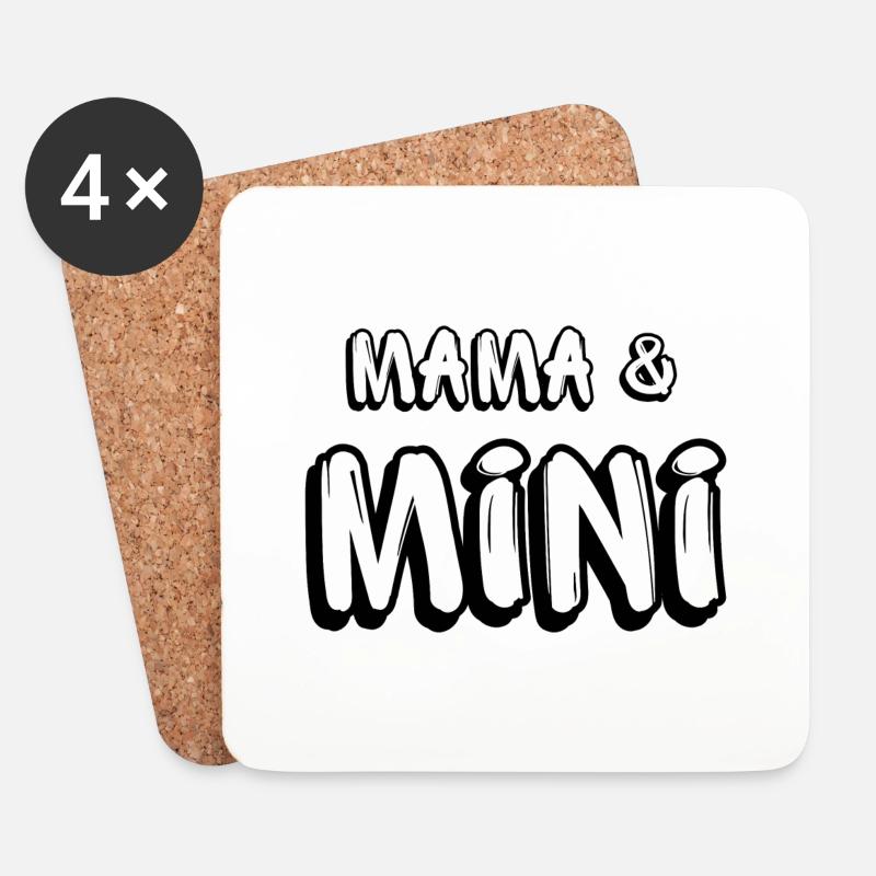 Mama & Baby - Untersetzer (4er-Set) - Weiß