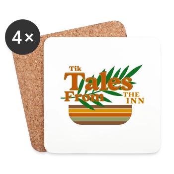 Fantasy Inn Pub Tavern Magical Adventures Gamer - Coasters (set of 4) - white - Front