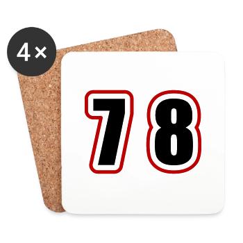 78 Zahl College - Untersetzer (4er-Set) - Weiß - Vorne