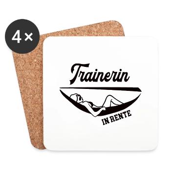 Trainerin Rentnerin Rente Ruhestand Abschied Danke - Untersetzer (4er-Set) - Weiß - Vorne