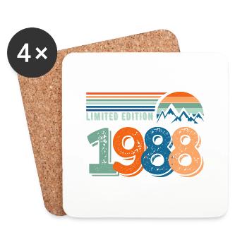Limitierte Auflage 1988 - Untersetzer (4er-Set) - Weiß - Vorne