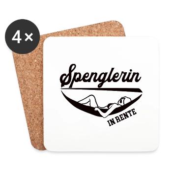 Spenglerin in Rente Rentenbeginn Spenglerei Frau - Untersetzer (4er-Set) - Weiß - Vorne