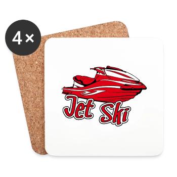 Jet ski - Dessous de verre (lot de 4) - blanc - Devant