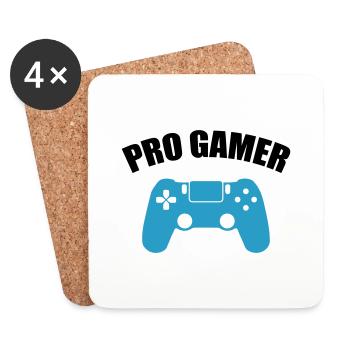 pro gamer - Untersetzer (4er-Set) - Weiß - Vorne