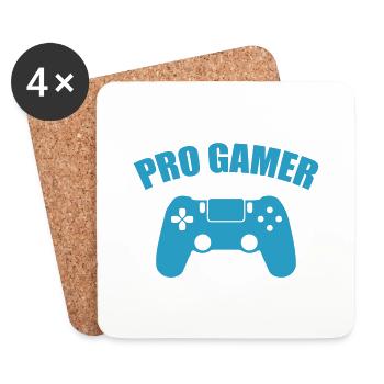 pro gamer - Untersetzer (4er-Set) - Weiß - Vorne