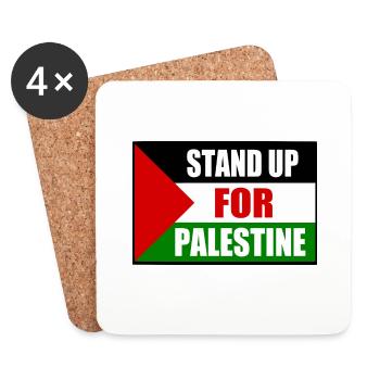 stand up for palestine - Untersetzer (4er-Set) - Weiß - Vorne