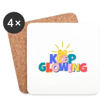 Keep Glowing - Coasters (set of 4) - white - Front