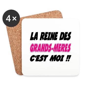 La reine des GRAND MERE c'est moi !! - Dessous de verre (lot de 4) - blanc - Devant
