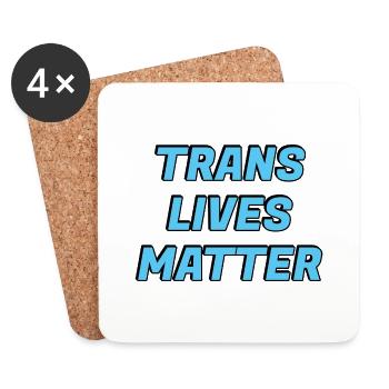 Trans-Leben zählen - Untersetzer (4er-Set) - Weiß - Vorne