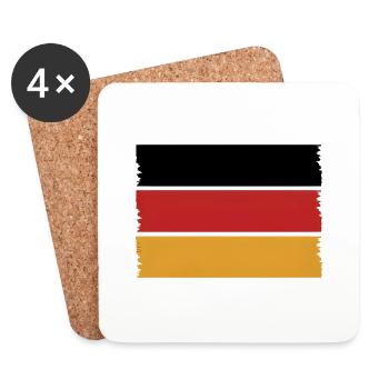 Germany Flag Germany - Coasters (set of 4) - white - Front