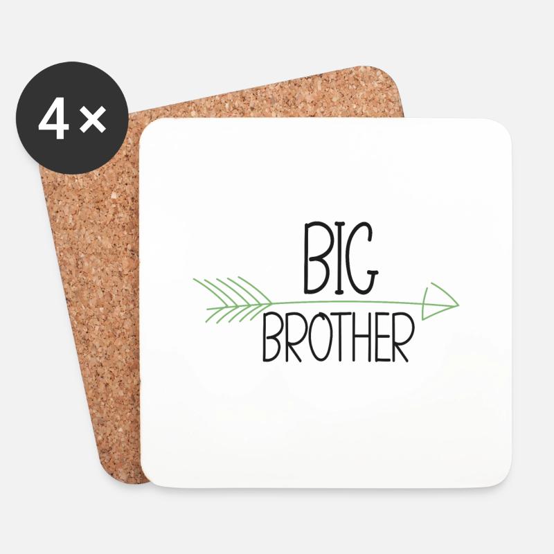 Großer Bruder - Großer Bruder - Untersetzer (4er-Set) - Weiß