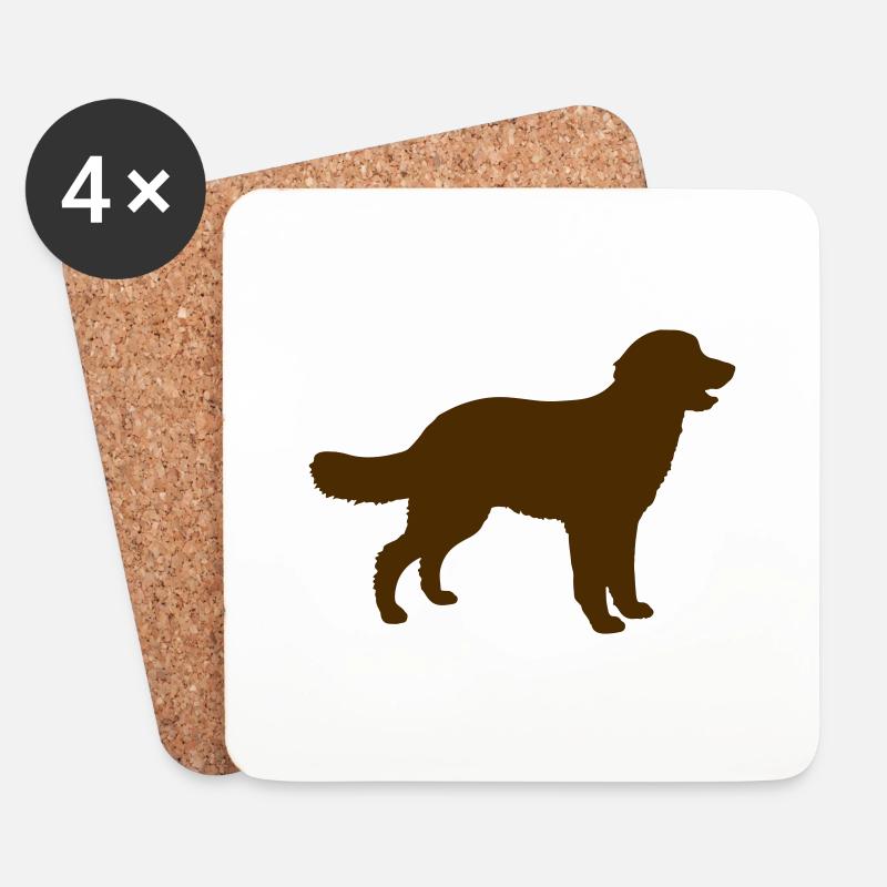 hund - Untersetzer (4er-Set) - Weiß