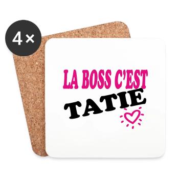 The is TATIE - Coasters (set of 4) - white - Front