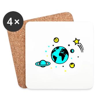 Universe 02 - Coasters (set of 4) - white - Front