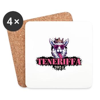 Tenerife 2024 Alpaga - Dessous de verre (lot de 4) - blanc - Devant