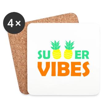 Summer Vibes 02 - Coasters (set of 4) - white - Front
