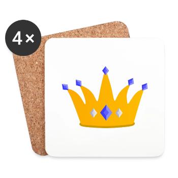 Couronne - Dessous de verre (lot de 4) - blanc - Devant