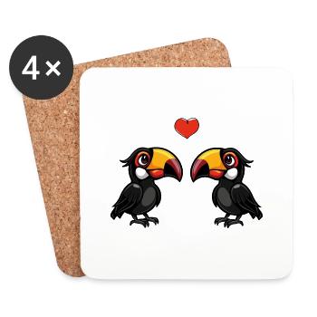 tukan love - Untersetzer (4er-Set) - Weiß - Vorne