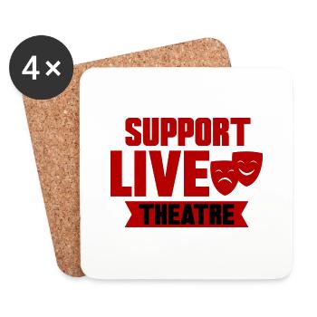 Support Live Theatre 2 - Untersetzer (4er-Set) - Weiß - Vorne
