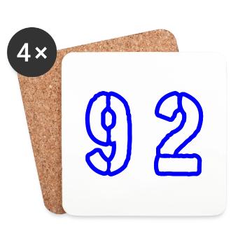 92 Number Symbol - Coasters (set of 4) - white - Front