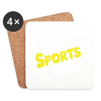 Go Sports Funny Sarcastic Saying Slogan - Coasters (set of 4) - white - Front