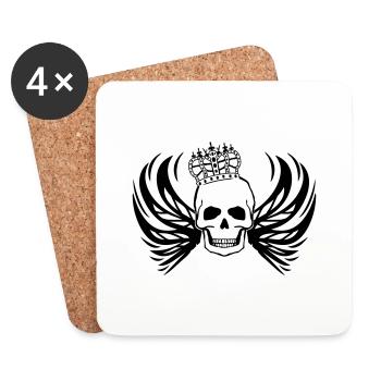 skull king - Coasters (set of 4) - white - Front