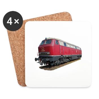 Locomotive DB216 - Coasters (set of 4) - white - Front