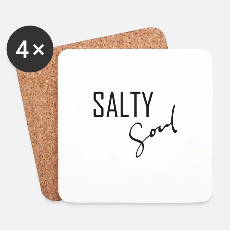 Salty Soul - Untersetzer (4er-Set) - Weiß