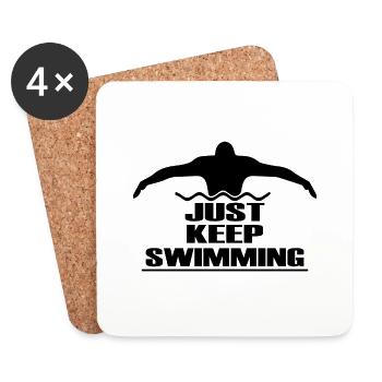 Swimming Water Sports - Coasters (set of 4) - white - Front